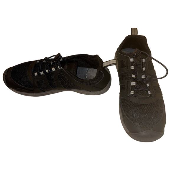 Lands' End Men's Sneaker‎ Water Shoes Black Size 8 D Hiking Shoes Outdoor Bungee - Picture 3 of 11